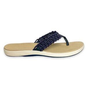Sperry Seabrook Current Navy Fisherman Thong Sandal Size 7